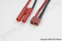 [ GF-1300-120 ] Power adapterkabel - 4mm Gold connector &lt;=&gt; Deans connector man. - 14AWG Siliconen-kabel - 1 st 