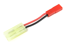 [ GF-1301-006 ] Power adapterkabel - BEC connector man. <=> Mini Tamiya connector man. - 20AWG Siliconen-kabel - 1 st 