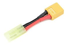 [ GF-1301-008 ] Power adapterkabel - XT-60 connector man. <=> Mini Tamiya connector man. - 16AWG Siliconen-kabel - 1 st 