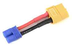[ GF-1301-094 ] Power adapterkabel - EC-2 connector man. <=> XT-60 connector vrouw. - 14AWG Siliconen-kabel - 1 st 