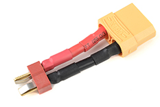[ GF-1301-083 ] Power adapterkabel - Deans connector vrouw. <=> XT-90 connector vrouw. - 12AWG Siliconen-kabel - 1 st 