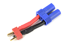 [ GF-1301-085 ] Power adapterkabel - Deans connector vrouw. <=> EC-5 connector vrouw. - 12AWG Siliconen-kabel - 1 st 