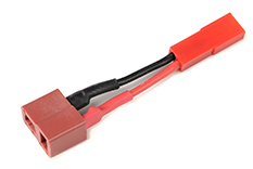 [ GF-1301-086 ] Power adapterkabel - Deans connector man. <=> BEC connector man. - 20AWG Siliconen-kabel - 1 st 