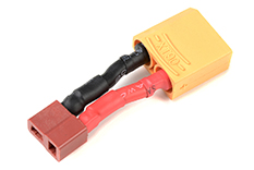 [ GF-1301-089 ] Power adapterkabel - Deans connector man. <=> XT-90 connector man. - 12AWG Siliconen-kabel - 1 st 