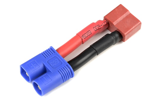 [ GF-1301-100 ] Power adapterkabel - Deans connector man. <=> EC-3 connector man. - 12AWG Siliconen-kabel - 1 st 