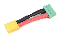 [ GF-1301-131 ] Power adapterkabel - XT-30 connector man. <=> MPX connector vrouw. - 14AWG Siliconen-kabel - 1 st 
