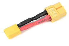 [ GF-1301-129 ] Power adapterkabel - XT-30 connector man. <=> XT-60 connector vrouw. - 14AWG Siliconen-kabel - 1 st 