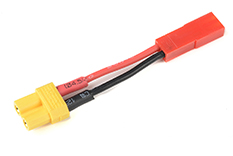 [ GF-1301-132 ] Power adapterkabel - XT-30 connector vrouw. <=> BEC connector man. - 20AWG Siliconen-kabel - 1 st 