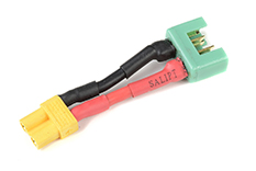 [ GF-1301-135 ] Power adapterkabel - XT-30 connector vrouw. <=> MPX connector man. - 14AWG Siliconen-kabel - 1 st 
