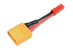[ GF-1301-136 ] Power adapterkabel - XT-60 connector man. <=> BEC connector vrouw. - 20AWG Siliconen-kabel - 1 st 