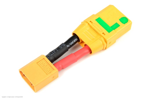[ GF-1301-138 ] Power adapterkabel - XT-60 connector man. <=> XT-90 AS Anti-Spark connector vrouw. - 12AWG Siliconen-kabel - 1 st 