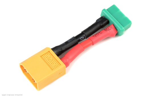 [ GF-1301-140 ] Power adapterkabel - XT-60 connector man. - MPX connector vrouw. - 14AWG Siliconen-kabel - 1 st 