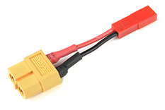 [ GF-1301-142 ] Power adapterkabel - XT-60 connector vrouw. <=> BEC connector man. - 20AWG Siliconen-kabel - 1 st 