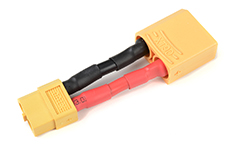 [ GF-1301-143 ] Power adapterkabel - XT-60 connector vrouw. <=> XT-90 connector man. - 12AWG Siliconen-kabel - 1 st 