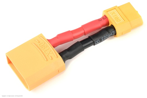[ GF-1301-143 ] Power adapterkabel - XT-60 connector vrouw. <=> XT-90 connector man. - 12AWG Siliconen-kabel - 1 st 