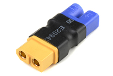 [ GF-1305-024 ] Power adapterconnector - XT-60 connector vrouw. <=> EC-3 connector man. - 1 st 