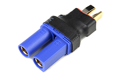 [ GF-1305-014 ] Power adapterconnector - Deans connector vrouw. <=> EC-5 connector vrouw. - 1 st 
