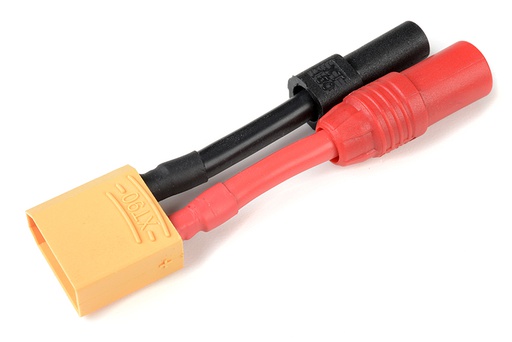 [ GF-1301-147 ] Power adapterkabel - XT-90 connector man. <=> AS-150 + XT-150 connector vrouw.s - 10AWG Siliconen-kabel - 1 st 