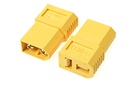 [ GF-1306-010 ] Power adapterconnector - XT-60 connector man. <=> Deans connector vrouw. - 2 st 