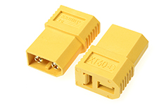 [ GF-1306-010 ] Power adapterconnector - XT-60 connector man. <=> Deans connector vrouw. - 2 st 
