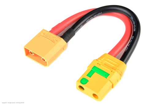 [ GF-1311-025 ] Power verlengkabel - XT-90 AS Anti-Spark - 10AWG Siliconen-kabel - 12cm - 1 st 