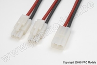 [ GF-1320-040 ] Y-kabel serieel Tamiya, silicone kabel 14AWG (1st) 