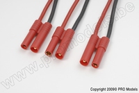 [ GF-1320-120 ] Power Y-kabel - Serieel - 4.0mm Goudconnector - 14AWG Siliconen-kabel - 12cm - 1 st 