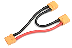 [ GF-1321-025 ] Power Y-kabel - Serieel - XT-90 AS Anti-Spark - 10AWG Siliconen-kabel - 12cm - 1 st 