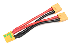 [ GF-1321-026 ] Power Y-kabel - Parallel - XT-90 AS Anti-Spark - 10AWG Siliconen-kabel - 12cm - 1 st 