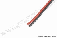 [ GF-1340-001 ] Siliconen-kabel - Superflex - 5,5mm²10AWG - 1940/0.08 Strengen - 1mRood + 1m Zwartd
