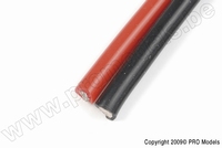 [ GF-1340-007 ] Siliconen-kabel - Superflex - 0,35mm²22AWG - 120/0.08 Strengen - 1mRood + 1m Zwart  NML