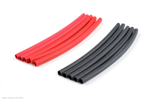 [ GF-1460-001 ] Krimpkous 2.4mm - Rood + Zwart  - 10 st 