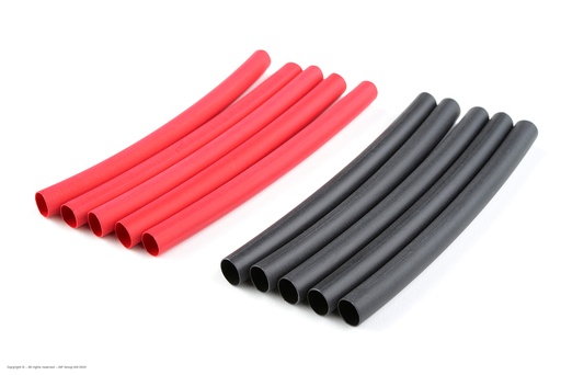 [ GF-1460-003 ] Krimpkous 4.7mm - Rood + Zwart  - 10 st 