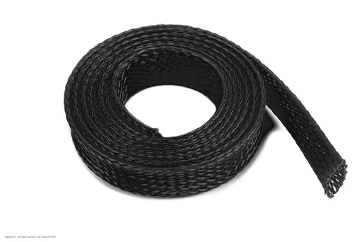 [ GF-1476-030 ] Kabel beschermhoes - Gevlochten - 10mm - Zwart - 1m 