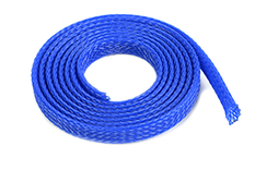[ GF-1476-011 ] Kabel beschermhoes - Gevlochten - 6mm - Blauw - 1m 