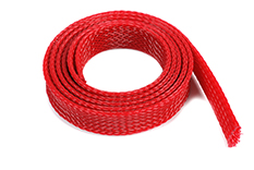 [ GF-1476-042 ] Kabel beschermhoes - Gevlochten - 14mm - Rood - 1m 