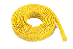 [ GF-1476-023 ] Kabel beschermhoes - Gevlochten - 8mm - Geel - 1m 