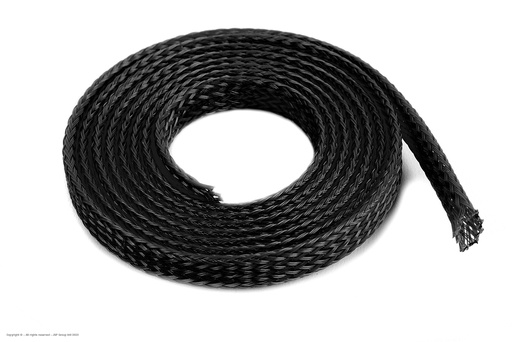 [ GF-1476-010 ] Kabel beschermhoes - Gevlochten - 6mm - Zwart - 1m 