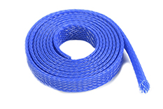 [ GF-1476-031 ] Kabel beschermhoes - Gevlochten - 10mm - Blauw - 1m 