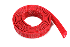 [ GF-1476-032 ] Kabel beschermhoes - Gevlochten - 10mm - Rood - 1m 