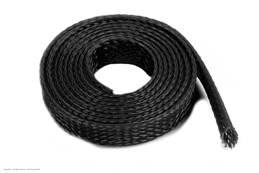 [ GF-1476-020 ] Kabel beschermhoes - Gevlochten - 8mm - Zwart - 1m 