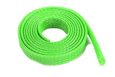 [ GF-1476-024 ] Kabel beschermhoes - Gevlochten - 8mm - Neon Groen - 1m 