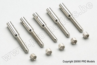 [ GF-2103-009 ] Aluminium huls met schroefdraad - M2 - Carbon staaf Dia. 6mm - 5 st 