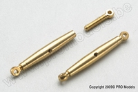 [ GF-2105-001 ] Draadspanner - M2 - Messing - 2 st