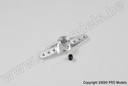 [ GF-2133-002 ] Aluminium stuurhevel - Dubbel - Kort - As Dia. 4mm - 1 st 