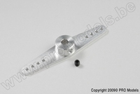 [ GF-2133-004 ] Aluminium stuurhevel - Dubbel - Lang - As Dia. 4mm - 1 st 
