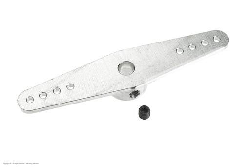 [ GF-2133-004 ] Aluminium stuurhevel - Dubbel - Lang - As Dia. 4mm - 1 st 