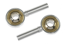 [ GF-2148-007 ] Aluminium bolgwricht - buitenschroefdraad M4 - Kogel voor M4 schroeven - 2 st 