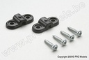 [ GF-2162-003 ] Nylon bevestigingsblok voor landingsgestel - 4mm - 5 st 