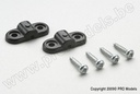[ GF-2162-002 ] Nylon bevestigingsblok voor landingsgestel - 3mm - 5 st 